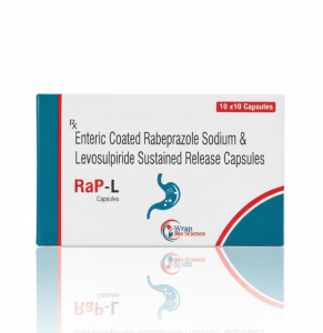 RaP-L Capsules box containing Rabeprazole and Levosulpiride